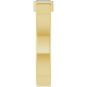 14K Yellow Gold Lab-Grown Diamond  Bezel-Set Ring Size 5.5 – image 4