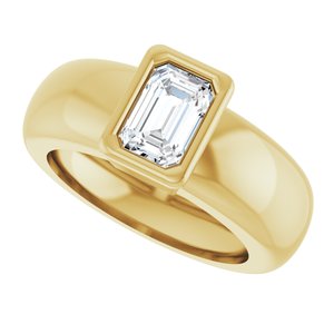 14K Yellow Gold 5/8 CT Lab-Grown Diamond Lightweight Ring – image 5