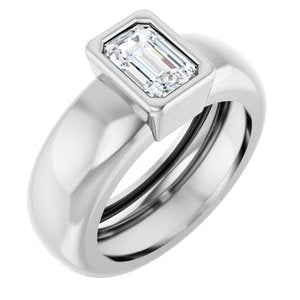 14K White Gold 5/8 CT Natural Diamond Lightweight Ring