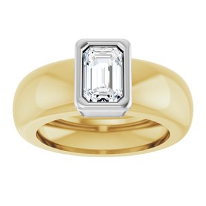 14K Yellow/White Gold 5/8 CT Lab-Grown Diamond Lightweight Ring – image 3