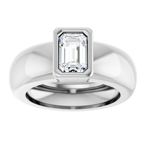 14K White Gold 5/8 CT Lab-Grown Diamond Lightweight Ring – image 3