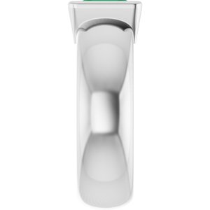 14K White Gold Lab-Grown Emerald Lightweight Ring – image 4