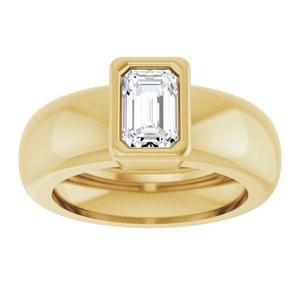 14K Yellow Gold 5/8 CT Lab-Grown Diamond Lightweight Ring – image 3