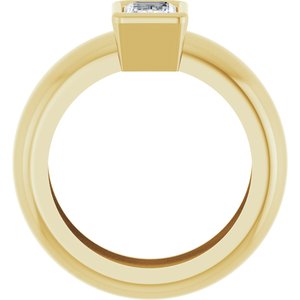 14K Yellow Gold 5/8 CT Lab-Grown Diamond Lightweight Ring – image 2