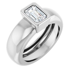 14K White Gold 5/8 CT Lab-Grown Diamond Lightweight Ring