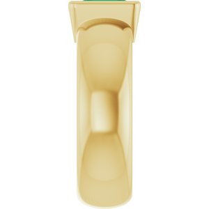 14K Yellow Gold Lab-Grown Emerald Lightweight Ring – image 4