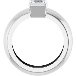 14K White Gold 5/8 CT Natural Diamond Lightweight Ring – image 2