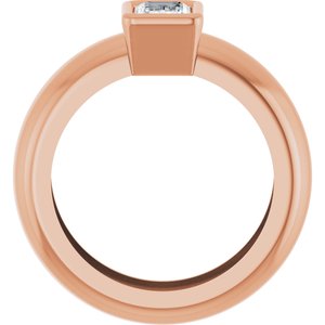 14K Rose Gold 5/8 CT Natural Diamond Lightweight Ring – image 2