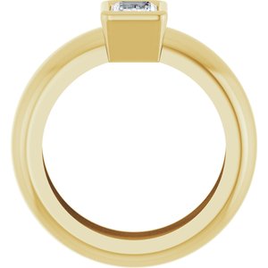 14K Yellow Gold 5/8 CT Natural Diamond Lightweight Ring – image 2