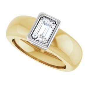 14K Yellow/White Gold 5/8 CT Lab-Grown Diamond Lightweight Ring – image 5