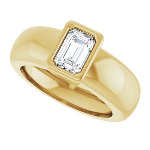 14K Yellow Gold 5/8 CT Lab-Grown Diamond Lightweight Ring – image 5