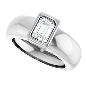14K White Gold 5/8 CT Natural Diamond Lightweight Ring – image 5