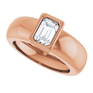 14K Rose Gold 5/8 CT Natural Diamond Lightweight Ring – image 5