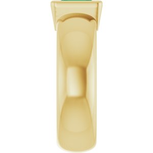 14K Yellow Gold Lab-Grown Emerald Lightweight Ring – image 4