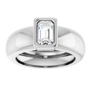 14K White Gold 5/8 CT Natural Diamond Lightweight Ring – image 3