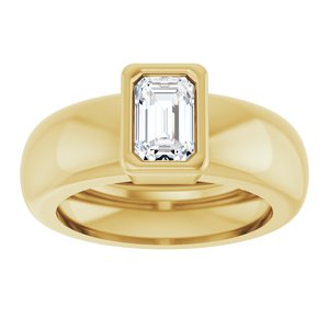 14K Yellow Gold 5/8 CT Natural Diamond Lightweight Ring – image 3