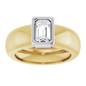14K Yellow/White Gold 5/8 CT Lab-Grown Diamond Lightweight Ring – image 3