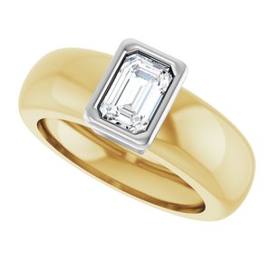 14K Yellow/White Gold 5/8 CT Lab-Grown Diamond Lightweight Ring – image 5