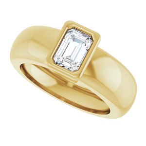 14K Yellow Gold 5/8 CT Lab-Grown Diamond Lightweight Ring – image 5