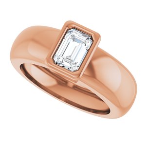14K Rose Gold 5/8 CT Natural Diamond Lightweight Ring – image 5