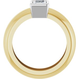 14K Yellow/White Gold 5/8 CT Lab-Grown Diamond Lightweight Ring – image 2