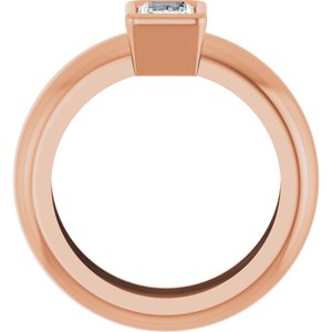 14K Rose Gold 5/8 CT Lab-Grown Diamond Lightweight Ring – image 2