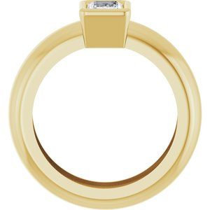 14K Yellow Gold 5/8 CT Lab-Grown Diamond Lightweight Ring – image 2
