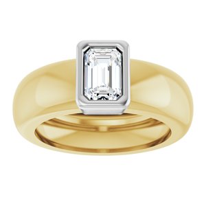 14K Yellow/White Gold 5/8 CT Lab-Grown Diamond Lightweight Ring – image 3