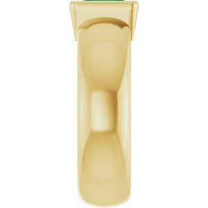 14K Yellow Gold Lab-Grown Emerald Lightweight Ring – image 4