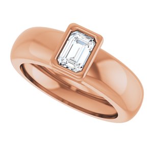 14K Rose Gold 5/8 CT Natural Diamond Lightweight Ring – image 5