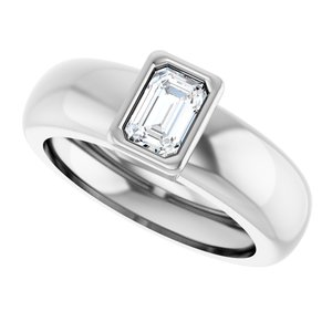 14K White Gold 5/8 CT Natural Diamond Lightweight Ring – image 5