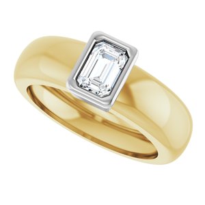 14K Yellow/White Gold 5/8 CT Natural Diamond Lightweight Ring – image 5