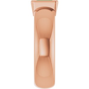 14K Rose Gold Lab-Grown Emerald Lightweight Ring – image 4
