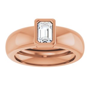 14K Rose Gold 5/8 CT Lab-Grown Diamond Lightweight Ring – image 3