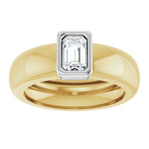 14K Yellow/White Gold 5/8 CT Lab-Grown Diamond Lightweight Ring – image 3