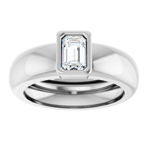 14K White Gold 5/8 CT Natural Diamond Lightweight Ring – image 3