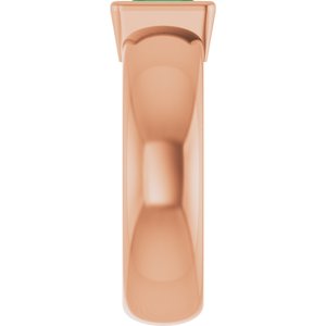 14K Rose Gold Lab-Grown Emerald Lightweight Ring – image 4