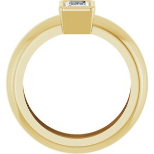 14K Yellow Gold 5/8 CT Natural Diamond Lightweight Ring – image 2