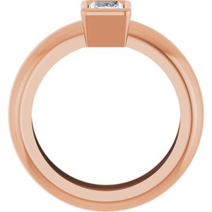 14K Rose Gold 5/8 CT Lab-Grown Diamond Lightweight Ring – image 2