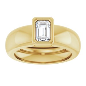 14K Yellow Gold 5/8 CT Natural Diamond Lightweight Ring – image 3
