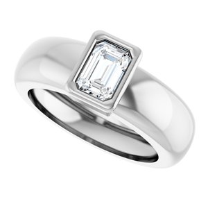 14K White Gold 5/8 CT Lab-Grown Diamond Lightweight Ring – image 5