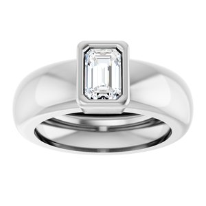 14K White Gold 5/8 CT Lab-Grown Diamond Lightweight Ring – image 3