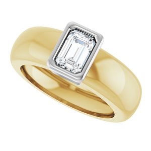 14K Yellow/White Gold 5/8 CT Lab-Grown Diamond Lightweight Ring – image 5