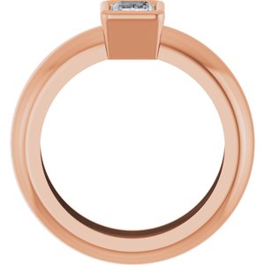 14K Rose Gold 5/8 CT Lab-Grown Diamond Lightweight Ring – image 2