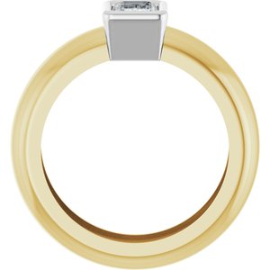 14K Yellow/White Gold 5/8 CT Lab-Grown Diamond Lightweight Ring – image 2