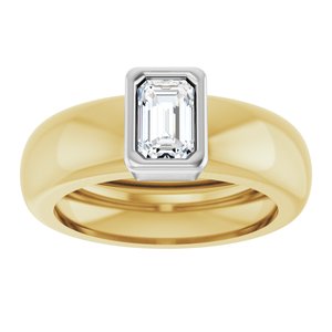 14K Yellow/White Gold 5/8 CT Natural Diamond Lightweight Ring – image 3