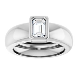 14K White Gold 5/8 CT Natural Diamond Lightweight Ring – image 3