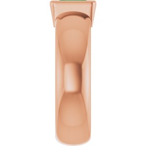 14K Rose Gold Lab-Grown Emerald Lightweight Ring – image 4