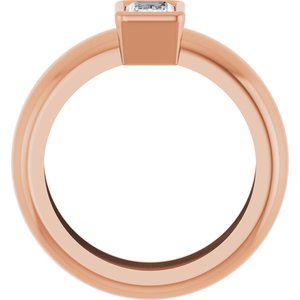 14K Rose Gold 5/8 CT Natural Diamond Lightweight Ring – image 2
