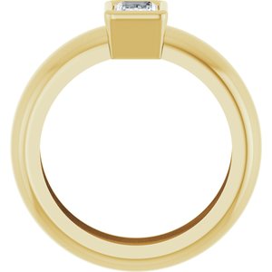 14K Yellow Gold 5/8 CT Lab-Grown Diamond Lightweight Ring – image 2